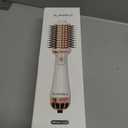 Plavogue Dual Voltage Blow Dryer Brush for European Travel,110V-240V Hot Air Brush with Volumizer, Negative Ionic Anti-Frizz - Styling Brush with Ceramic Coating for Long/Mid Hair Types, Oval Shape
