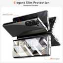 NINKI Compatible for Samsung Galaxy Z Fold 6 Clear Case with Built-in Screen Protective Transparent All-Round Camera Protective Shockproof Case for Samsung Galaxy Z Fold 6 Clear