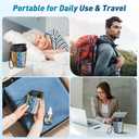 2 x Large Pill Organizer with 7 Large Compartments - Portable Pill Dispenser for Travel, Anti-Mix Design & Wide Opening Design, Easy Access to Vitamin Dispenser, Includes 20 Blank Stickers (Black)