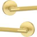 Asidrama 8 Pack Brushed Gold Dummy Door Handles, Non-Turning Decorative Door Lever with Door Knobs for Closet, French Double Doors, Pantry & Interior Push/Pull Use 07
