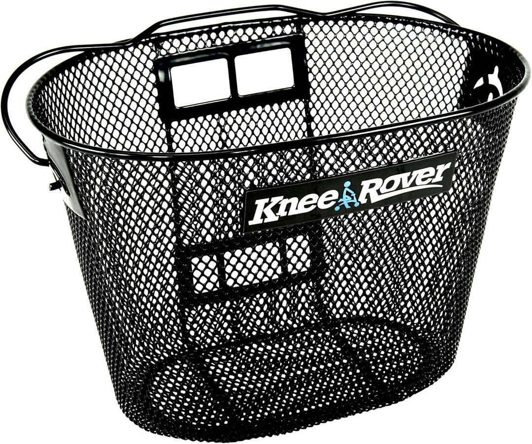 KneeRover Knee Scooter Basket Accessory with Convenient Handle - Knee Rover Basket Attachment Includes Universal Bracket Mount - Part Fits Most Knee Scooter Walker Models (Pack of 1)