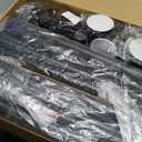 No-Drill Room Divider Curtains Set: Includes 106" W x 84" L Grey Curtain 2-Panel & Adjustable Pole Brackets (72-200" W x 43-120" H Adjustable Range)