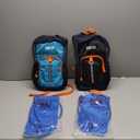 2 Pcs Kids Hydration Backpack with 1.5l Water Bladder Lightweight Kids Hiking Backpack Water Rucksack for Boys Girls Climbing Running (Blue, Black)
