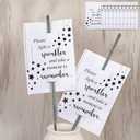 Outus 100 Pieces Memorial Sparkler Cards, No Sparkler - Celebration of Life Decorations Funeral Cards Double Sided for Birthday Anniversary Funeral Memorial Service(White)