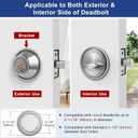 Deadbolt Security Guard with Keys, Block The Access to Keyhole/Thumb Turn, Disable Deadbolt Lock, Metal Protector Shield Lockout Device