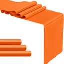 4-Pack Orange Satin Table Runner 12 x 108 Inch Long Bright and Smooth Silk Fabric Table Runner for Wedding Banquet Birthday Party Decoration