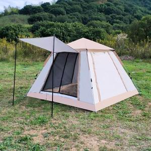 Inflatable Camping Tent with Pump & Awning, 8-12 Person Air Tents for Camping Adult, Large Waterproof Oxford Family Glamping Tent, Quick Setup Big Tent for Outdoor Camping