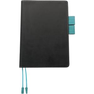 Fromthenon A5 PU Faux Leather Cover for Notebook Planners, Refillable Planner Case [Cover Only] (Black)