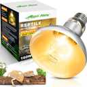 160W Reptile Heat Lamp Bulbs, Full Spectrum UVA/UVB Reptile Light Bulb and Basking Spot Light, UVB Light for Reptiles and Bearded Dragon, Turtle, Lizard, Snake, Amphibians
