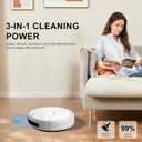 Advanced Robotic Vacuum Cleaner & Mop,Ultra-Thin 4500pa Suction Power,Featuring A 3-in-1 Comprehensive Cleaning System,Ideal for Hard Floor,Carpet,Pet Hair,One Click Start