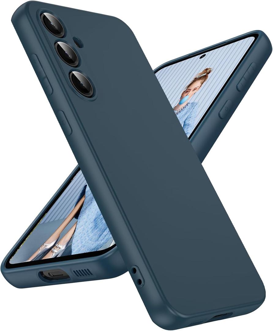 LeYi for Samsung S23 FE: Ultra Slim Shockproof Protective Galaxy S23 FE Phone Case with Soft Microfiber Lining, Anti-Scratch Funda para Basic Case (Blue)