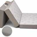 Tri Fold Floor Mattress Twin with 2 Washable Covers, 6-Inch Foam