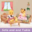 Dollhouse Furniture Set for Kids Toys Miniature Doll House Accessories Pretend Play Toys for Boys Girls & Toddlers Age 3+ with Living Room, Sofa, TV