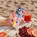 for Samsung Galaxy S23 CaseY2K Citrus Coastal Vintage Style Military-Grade Drop Protection TPU Camera Protection for Women Girls (BuleArt)