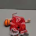 DELIFUR Dog Basketball Player Costume - Pet Halloween Costume Adjustable Funny Dress Up Sports Outfit Cosplay Clothes for Small Medium Dog (Red Basketball, Small)