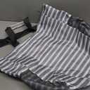 G4Free Beach Bag, Waterproof Sandproof Beach Tote Bag, Large Capacity Foldable for Women,Grey Stripe