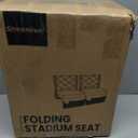 Sheenive Stadium Seats for Bleachers with Back Support, Bleacher Seats with Backs and Cushion Wide, Padded Portable Folding Comfort Stadium Chair with Shoulder Strap, Blue, 2 Pack, 17.1 x 13.5 x 16.5 inches