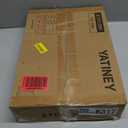 Side Table, Small End Table Set of 2, Half Round Side Table, Half Moon Table, 2-Tier Narrow Sofa Table, Nightstand with Open Sheleves, Entryway Table for Living Room, Rustic Brown ET07L2BR