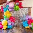 Summer Pool Party Balloon Garland Arch Kit, 148pcs Hot Pink Orange Rainbow Balloons with Flower Foil Balloons Beach Balls for Hawaiian Beach Party Supplies Tropical Luau Pool Party Decorations