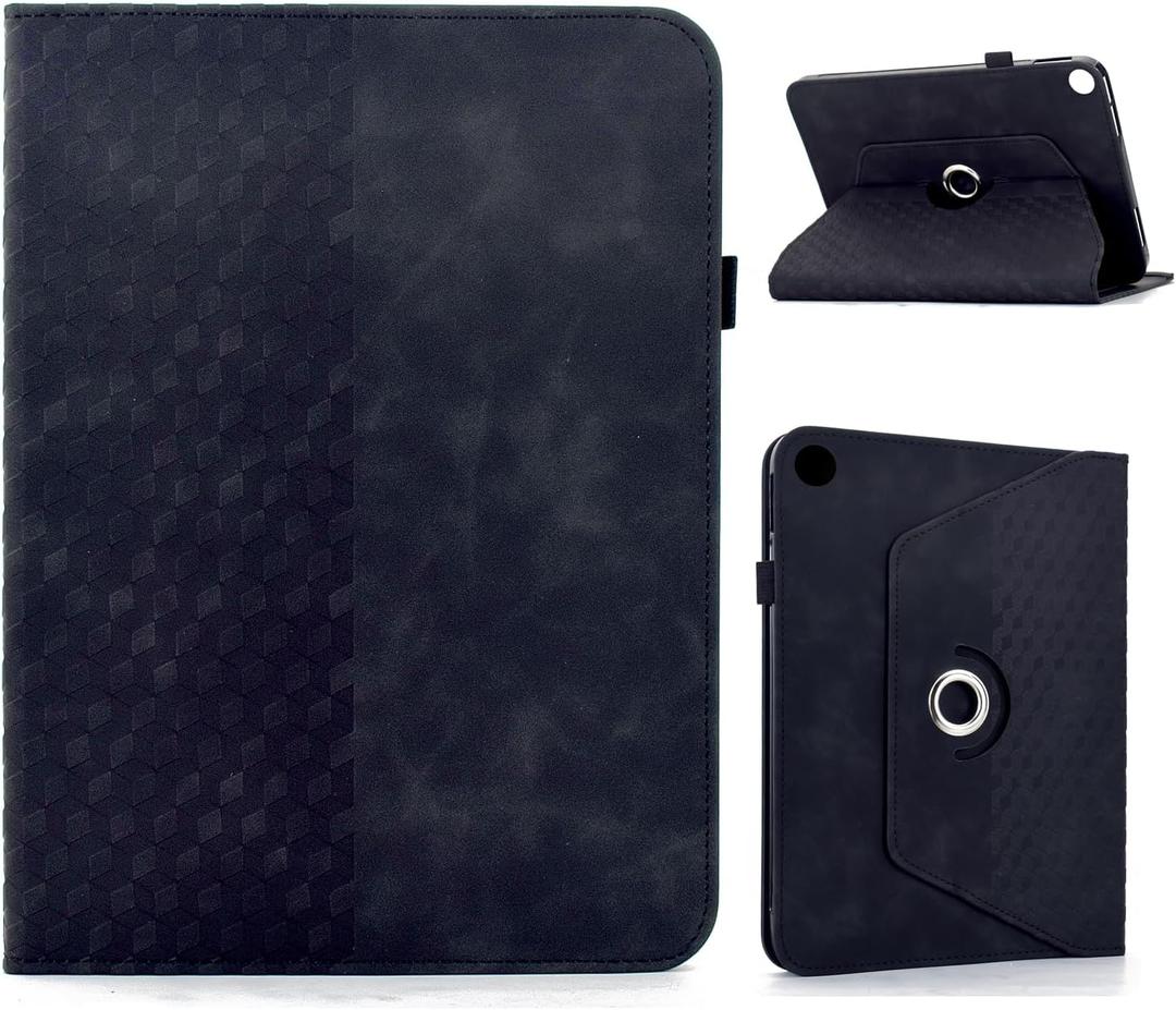 Rotating Case for Galaxy Tab A9+ Plus 11 Inch 2024 2023 (SM-X210/X216/X218), 360 Degree Rotating Stand Cover PU Leather Swivel Protective Case for Galaxy Tab A9+ / A9 Plus, Black