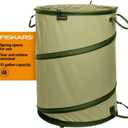 Fiskars Kangaroo Collapsible Garden Bag for Yard Waste, 10 Gallon Reusable Container for Lawn Care and Gardening