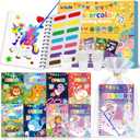 24 Water Coloring Books Party Favors: Bulk Mini Kids Birthday Favor, Goodie Bag Stuffers, Art & Crafts Classroom Prizes, Paint Activities School Toys, Halloween & Christmas Return Gifts for Ages 4-8