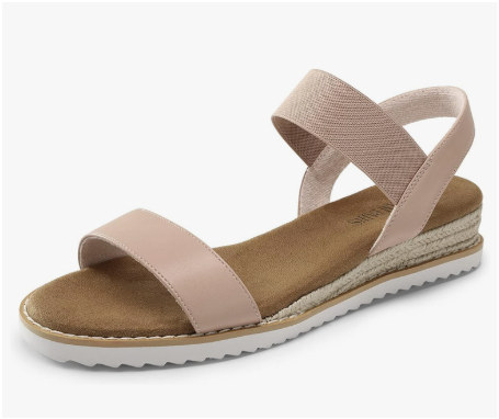 DREAM PAIRS Women's Espadrilles Ankle Stretch Elastic Strap Open Toe Comfortable Wedges Flats Spring Dressy Sandals Shoes 2026 for Women