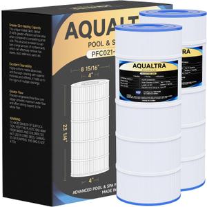AQUALTRA Pool Filter Cartridge Compatible with C1200, PA120, CX1200RE, C-8412, FC-1293, 120 sq. ft., 23 1/4" x 8 15/16" 2 Pack