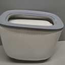 rice dispenser 22-pound, household sealed moisture-proof rice storage container for kitchen storage room, with measuring cup, suitable for kitchen storage room organization - Gray