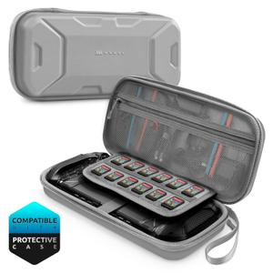Mumba Carrying Case for Nintendo Switch 2 2025, [Plus Version] Portable Protective Travel Carry handbag Pouch for Blade/Titan Case [Large Capacity] (Gray)