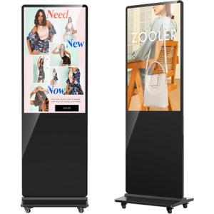 43'' Digital Signage Display Smart Android LCD Sign Kiosk Electronic Menu Board Advertising Display Screen Monitor HDMI WiFi USB 4K Media Video Player (Non Touch Screen, Black)