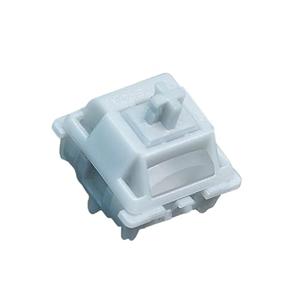 GATERON Smoothie Silver Keyboard Switches, Linear RGB LED 5 Pin Factory Pre-lubed 45gf Full POM Key Switches for MX Mechanical Keyboard(50PCS)