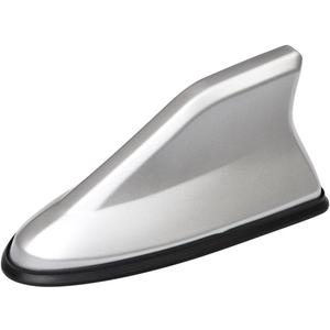 Car Shark Fin Antenna Cover, Roof Aerial Base AM/FM Radio Signal for Car SUV Truck, Vehicle Shark Fin Shape Cover with Adhesive Tape, Car Accessories Antenna Replacement Fits Most Cars (Silver)