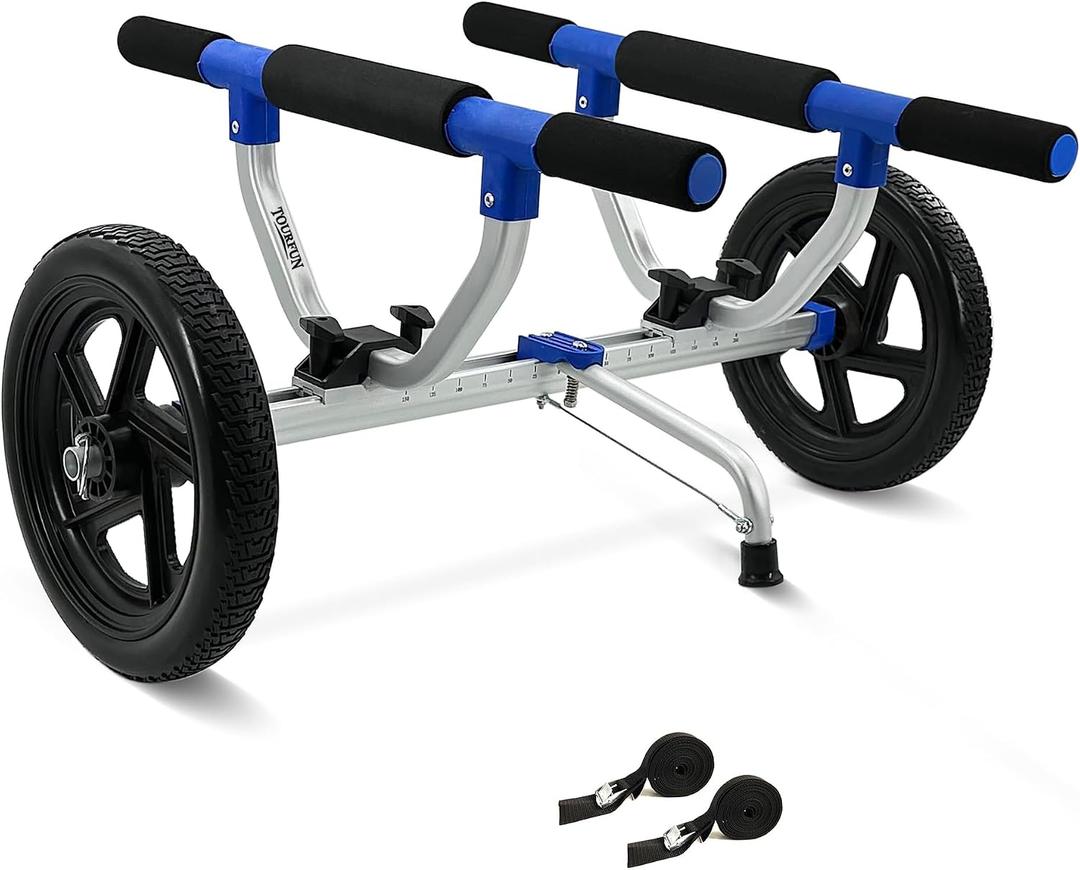 Kayak Cart, Paddle Board Cart Kayak Trolley Canoe Dolly SUP Carrier with Airless Tires
