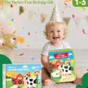 hahaland Busy Book for Toddlers 1-3 - Montessori Toys Busy Board for 1 Year Old Boy Gifts Girl Toys Educational Learning Quiet Activity Books Gifts Toddler Travel Toys for One Year Old Birthday Gift