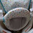 Fisher-Price Portable Baby Chair Deluxe Sit-Me-Up Floor Seat with Snack Tray, Newborn Activity Toys & Rainbow Sprinkles Washable Pad