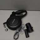 26Ft Retractable Dog Leash for Medium/Large Dogs up to 110lbs, Strong Heavy Duty Retractable Leash with Chew-Proof Cable, 360 Tangle Free, One Hand Brake Lock & Poo Bag Holder (Black)