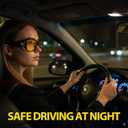 Myiaur Night Vision Driving Glasses for Women, Polarized Yellow Lens Nighttime Glasses for Glare Reduction