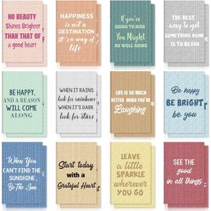 Zonon 24 Pcs Mini Inspirational Notebooks for Party Favors Pocket Notepad Mini Notebook Bulk Gift Lined Colorful Small Journal Onboarding Gift Notepad for Teacher Office Coworker(Retro Style)