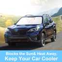 TINGLU Sun Shade for Subaru Forester 2019-2024 2025(Crossover/Base/Premium/Sport/Limited) Accessories Windshield Sun Shade Window Shade UV Rays Protection Sun Visor Cover