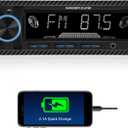 UNITOPSCI Single Din Bluetooth Multimedia Car Stereo Radio Bluetooth Hands-Free Calling Audio Receiver FM Radio Car MP3 Player AUX in/Dual USB Port Digital Media, Fast Charging LCD Digital Radio