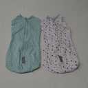 SwaddleMe by Ingenuity Compression Baby Swaddle Pod, Two-Way Zipper for Easy Diaper Changes, Improves Sleep & Calms Startle Reflex, 0-2 Months, 1.0 TOG, 2-Pack - Little Bees