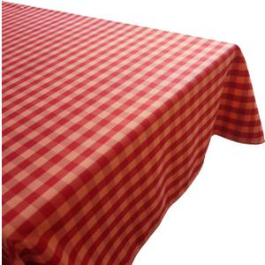 Weavric Buffalo Check Square Tablecloth, 85 X 85 Inches Washable Wrinkle Stain Free Gingham for Buffet Table, Outdoor Picnic, Hotel, Restaurant, Party, Holiday, Christmas, Reddish Pink and Orange