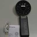 JISULIFE Handheld Fan Life7 Ultimate Flexibility: Wide & Strong Airflow, 19.5H Max Cooling, 5000mAh Rechargeable, 5-Speed, LED Display, 3 IN 1 Portable Fan for Travel, Concerts, Sports Events(Black)