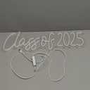 Large Congrats Grad Neon Sign Class of 2025 Sign Decor Congrats Grad Light up Decor LED Grad Congratulation Gift for Graduation Ceremony Party Backdrop Celebration (Class)