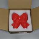 Bow Vase Coquette Ceramic Vase Pen Holder Makeup Brush Holder Contemporary Design Decorative Women Gift for Christmas Home Office Shelf Table Room(Red,Small,Classic) (Classic - 4.5 x 1.9 x 4.7 Inches)