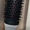 Infrared Thermal Brush 1.65, 100M Negative Ions 2-in-1 Curling, Straightening & Smoothing Round Brush, 6 Heat Settings with LED Display, Lightweight Quiet, Dual Voltage, Auto Shut-Off, Pink Gift Box