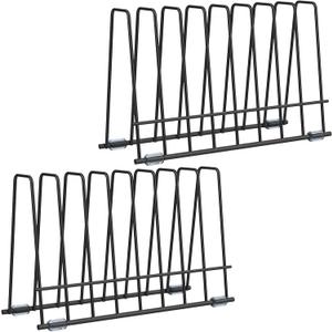 AKAZA 2 Pack Reusable Bags Drying Rack-Multiple Kitchen Storage Organizer for Plastic, Gallon, Snack, Sandwich Bags, Desktop Book Shelf, Dresser Storage Rack (Black)