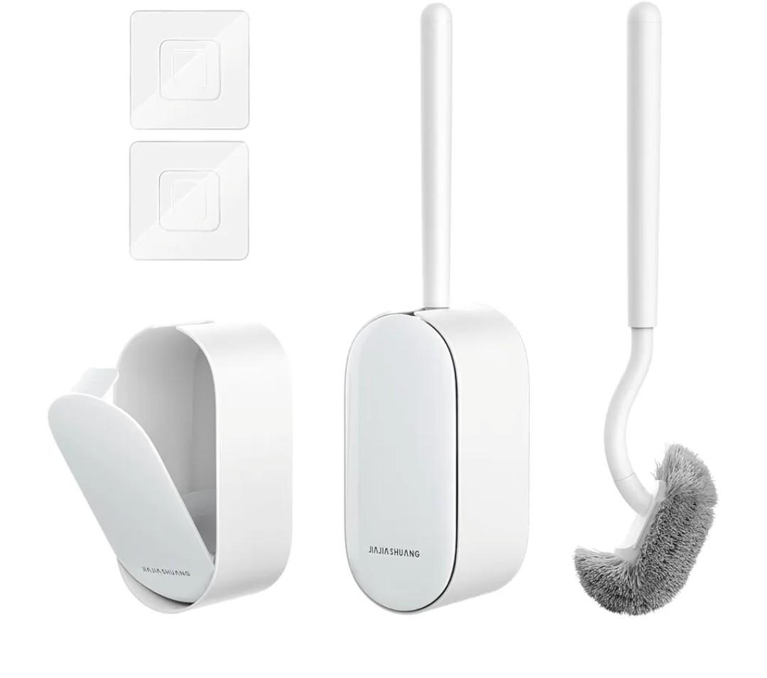 Bathroom Toilet Brush, OSCIOSS Toilet Cleaner Brush [2 Pack] with Ergonomic Design, Compact Size, Durable Bristles, Wall Mounted RV Toilet Brush for Bathroom Cleaning