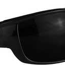 PLOPLO Super Dark Black Sunglasses Biker Rider Wrap Around Sport Sunglass UV400 Protection For Sensitive Eyes